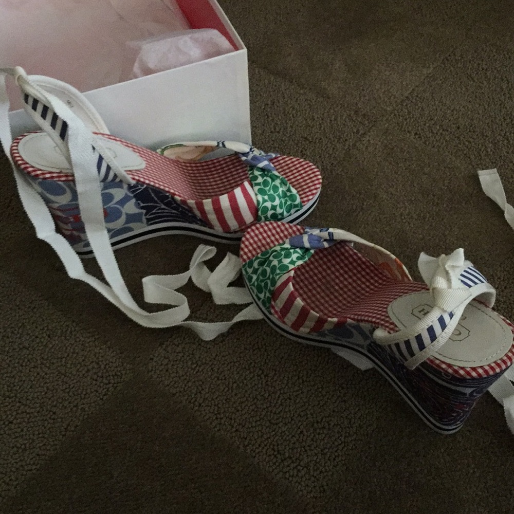 Coach lace up wedges - Picture 2 of 4